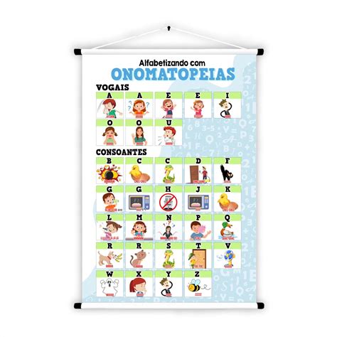 Banner De Lona Educativo Alfabetizando Onomatopeias Vogais E