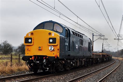 Blue Class 37 On The Metrolink 37109 On A Ballast Train Be Flickr