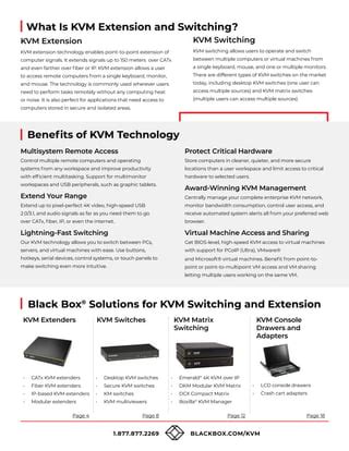 KVM EXTENDERS AND SWITCHES PDF