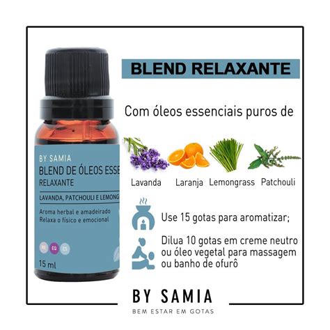 Blend De Leos Essenciais Puros Relaxante By Samia Loja Vitadd