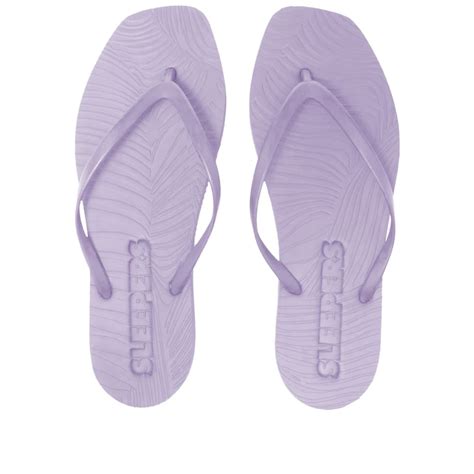 Sleepers Tapered Signature Flip Flop In Lavender Sleepers