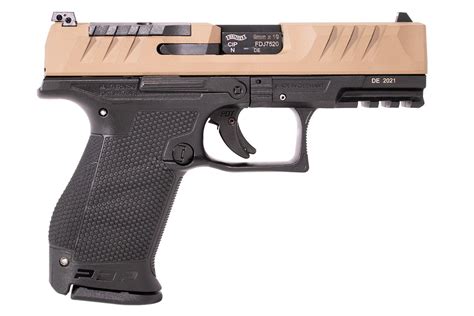 Shop Walther Pdp Compact 9mm Optic Ready Pistol With Fde Slide And 4 Inch Barrel For Sale Online