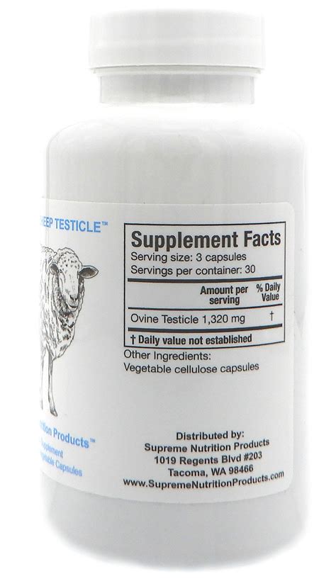 Grass Fed Sheep Testicle Supreme Nutrition Products