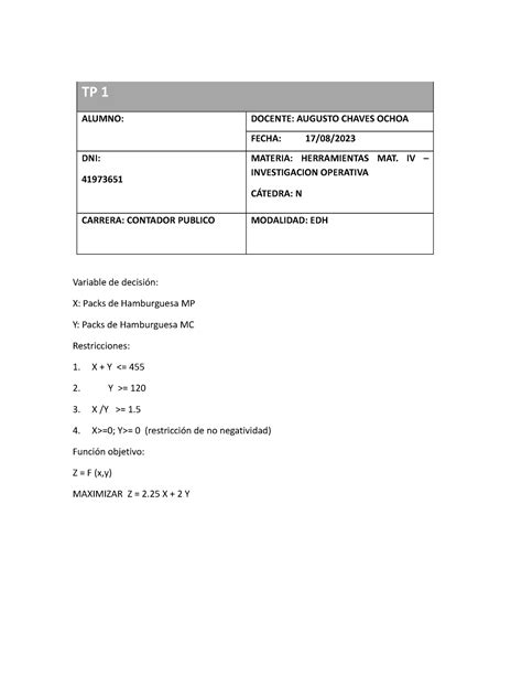 Tp Herramientas Mat Iv Herramientas Matem Ticas Iv Investigaci N