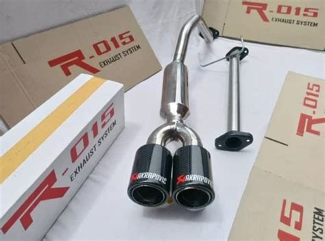 Jual Kanlpot Akrapovic Double Carbon Bolt On All New Avanza Terios