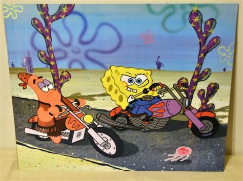 Spongebob Squarepants Motorcycle 16x20 Poster Ebay