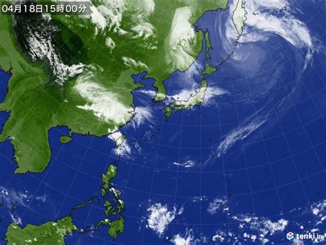 過去の気象衛星日本広域2023年04月18日 日本気象協会 Tenkijp