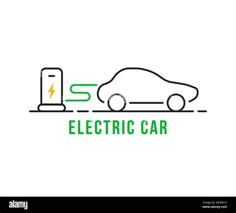 Electric Car With Charging Station Stock Vector Image And Art Alamy