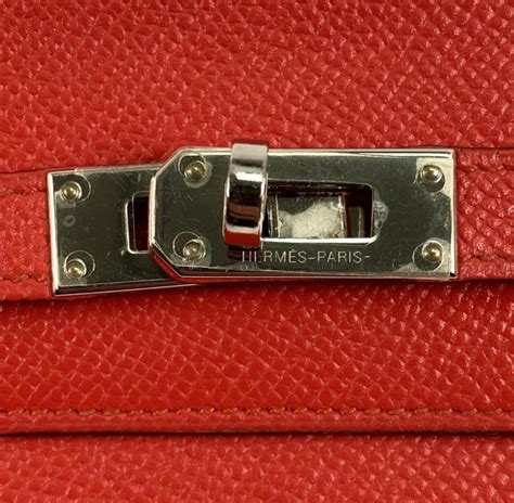 Hermes Kelly Long Wallet Red Epsom Leather Stamp A Clutch Or Wallet On