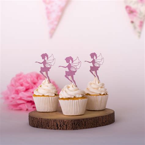 Fairy Cupcake Toppers Fairy Cake Topper Girls Cupcake Etsy