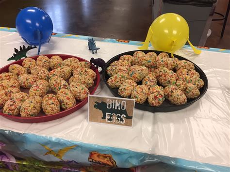 Dinosaur Birthday Party Food Dinosaur Eggs Rice Krispy Treats