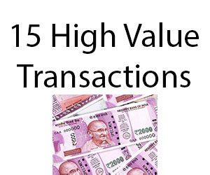 15 High Value Transactions Tracked By Income Tax