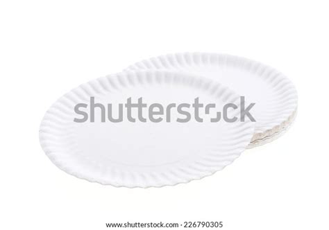 Paper Plate Isolated On White Background Stock Photo Edit Now 226790305