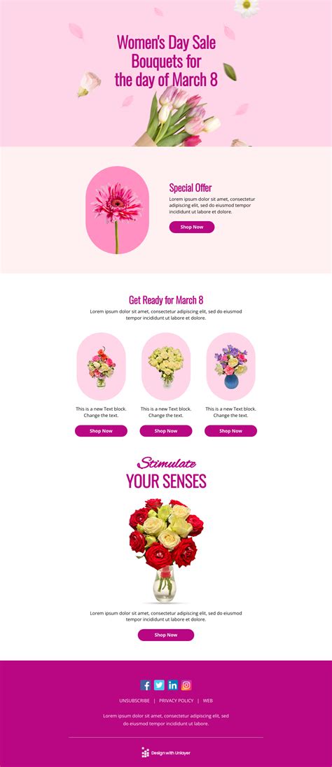 Women S Day Sale Email Template Unlayer