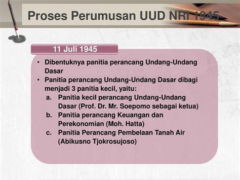 Sejarah Perumusan Dan Pengesahan Uud Beinyu