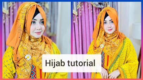 Hijab Tutorial With 3 Picec Party Hijab Tutorial Eid Special Hijab