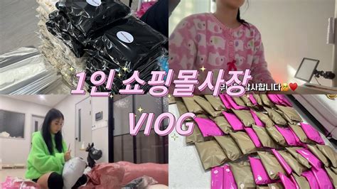 Vlog 1인쇼핑몰 초보사장 주문폭주 눈물의 지연 Youtube