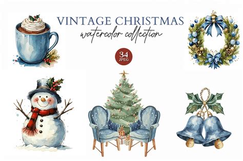 Vintage Christmas By Artsy Fartsy Thehungryjpeg