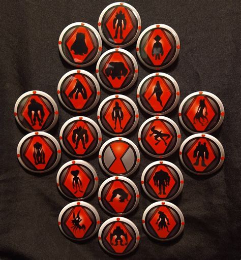 Ben 10 Red Omnitrix Aliens Setsingle Purchase or Set of 20 - Etsy