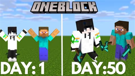 MINECRAFT 50 DAYS IN ONEBLOCK CHALLENGE YouTube