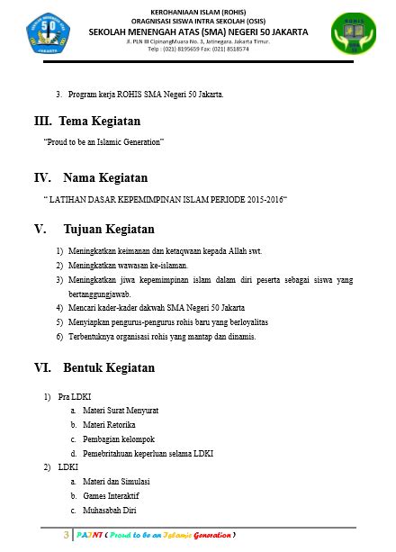 Contoh Proposal Pengajuan Dana Kegiatan Sekolah Berbagai Contoh