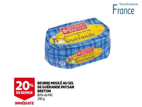 Offre Beurre Demi sel Au Sel De Guérande Paysan Breton chez Promocash