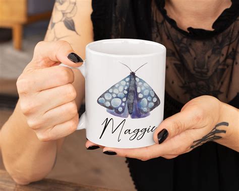 Moth Mug Personalized Ts Butterfly Coffee Mug Cute Etsy Ireland