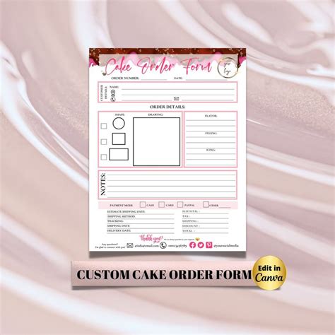 BEAUTY EDITABLE Business Form Templates Order Tracker Form Printable