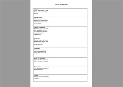 Story Structure Planning Sheets For Ks12 Creative Writing Teachwire