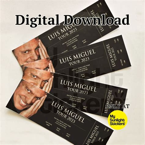 Luis Miguel DIGITAL Custom Ticket Tour 2023/2024 Concert Keepsake ...