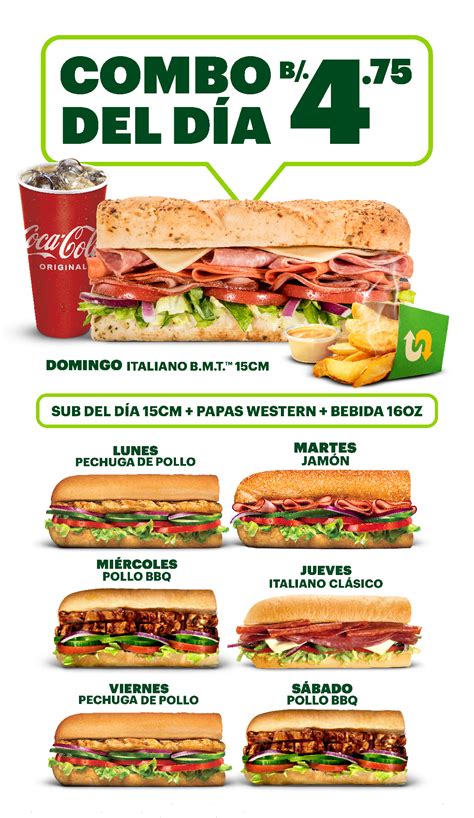 Combo del día Promociones Subway Panamá