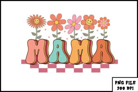 Mama Retro Sublimation Graphic By Ls Creative · Creative Fabrica