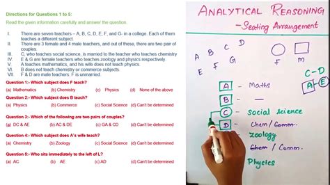 Seating Arrangement Problem In Tamil Analytical Reasoning Problem In