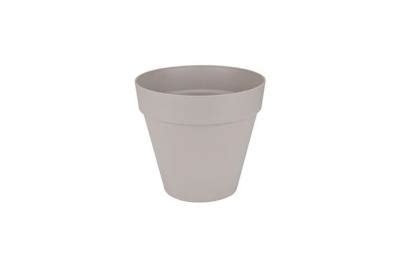 Elho Pot De Fleurs Rond Avec Roues Loft Urban Cm Gris Chaud