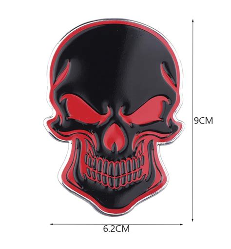 Metall Skull Totenkopf Logo Sticker Emblem Badge Aufkleber Pkw Kfz Brd