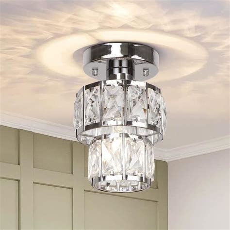 Plafonnier En Cristal Moderne Lustre Chrome Clairage Nickel Luminaire