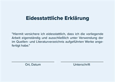 Eidesstattliche Erkl Rung Definition Bedeutung Muster Und Vorlagen