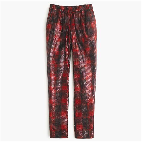 Collection Sequin Buffalo Check Pant Jcrew