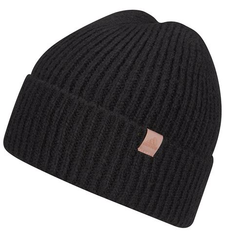 Markowa Czapka Adidas Zimowa Beanie Cuff Czarna Wywijana