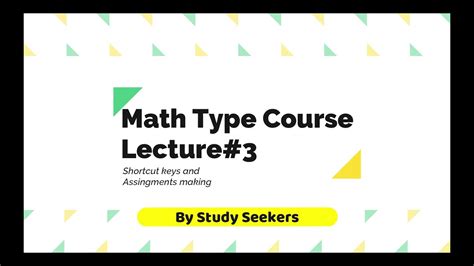 Math Type Shortcut Keys And Use With Ms Word Lecture Of Mathtype