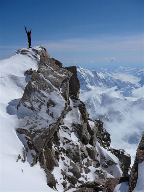 Hiker At The Mountain Top Free Stock Photo Public Domain Pictures