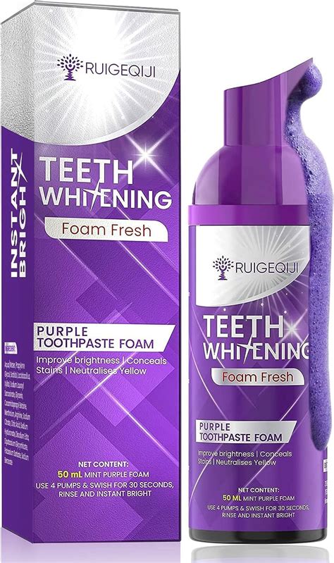 Amazon AsaVea Smile Purple Color Corrector Teeth Whitening Foam