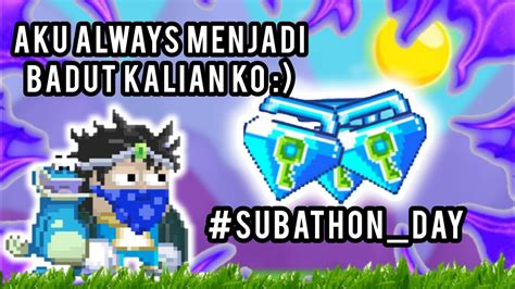 AKU BADUT Subathon Live Growtopia Indonesia Growtopia YouTube