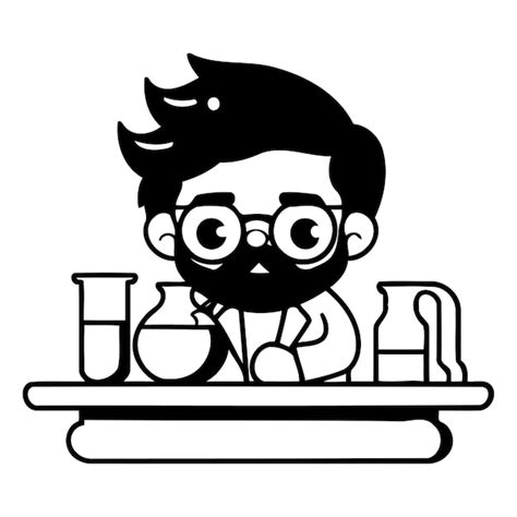 Premium Vector Scientist Cartoon Character Vector Illustration Flat