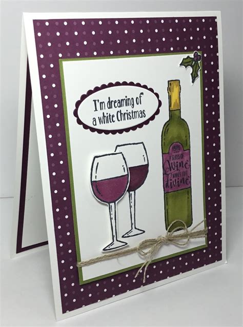 Pin By Stamp N Stuff On Half Full Wine Birthday Cards Handmade Craft