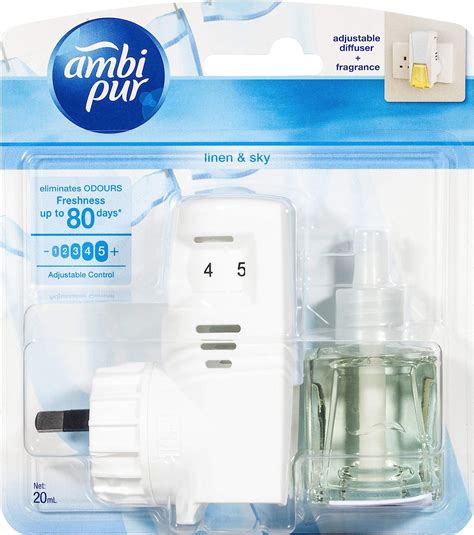 Ambi Pur Linen And Sky Plug In Air Freshener Set Diffuser Unit And