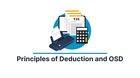 Tax Principles Of Deductions And Osd Youtube