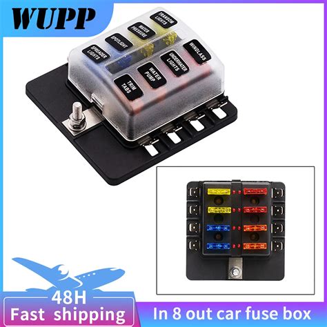 Wupp Way Blade Fuse Box Holder With Led Warning Light Kit For Car