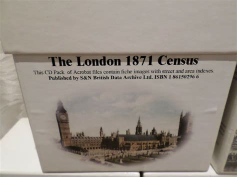 The London Census Choice Of Years Acrobat Files On Disk Ebay