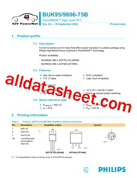 Buk B Datasheet Pdf Nxp Semiconductors